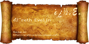 Éreth Evelin névjegykártya